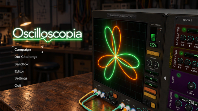 Oscilloscopia oscilloscope bench in the electronics workshop